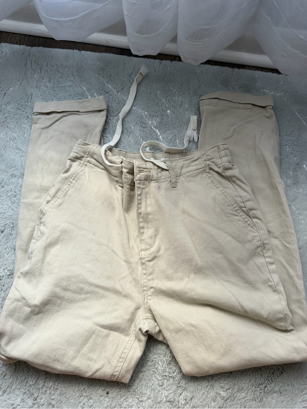 Thread & Supply Men's Drawstring Chinos in Light Khaki